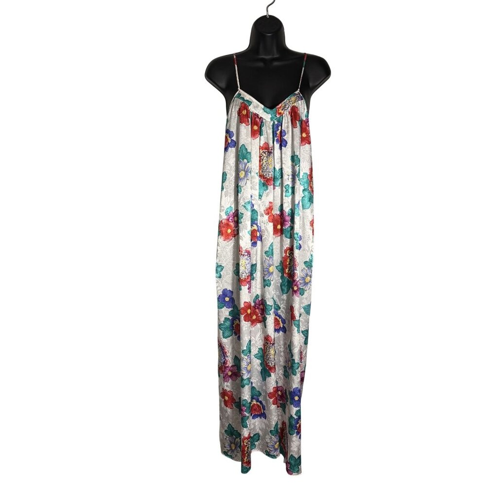 Mary McFadden For Neiman Marcus Vintage Floral Kimono Robe and Night Gown Set - Picture 15 of 16